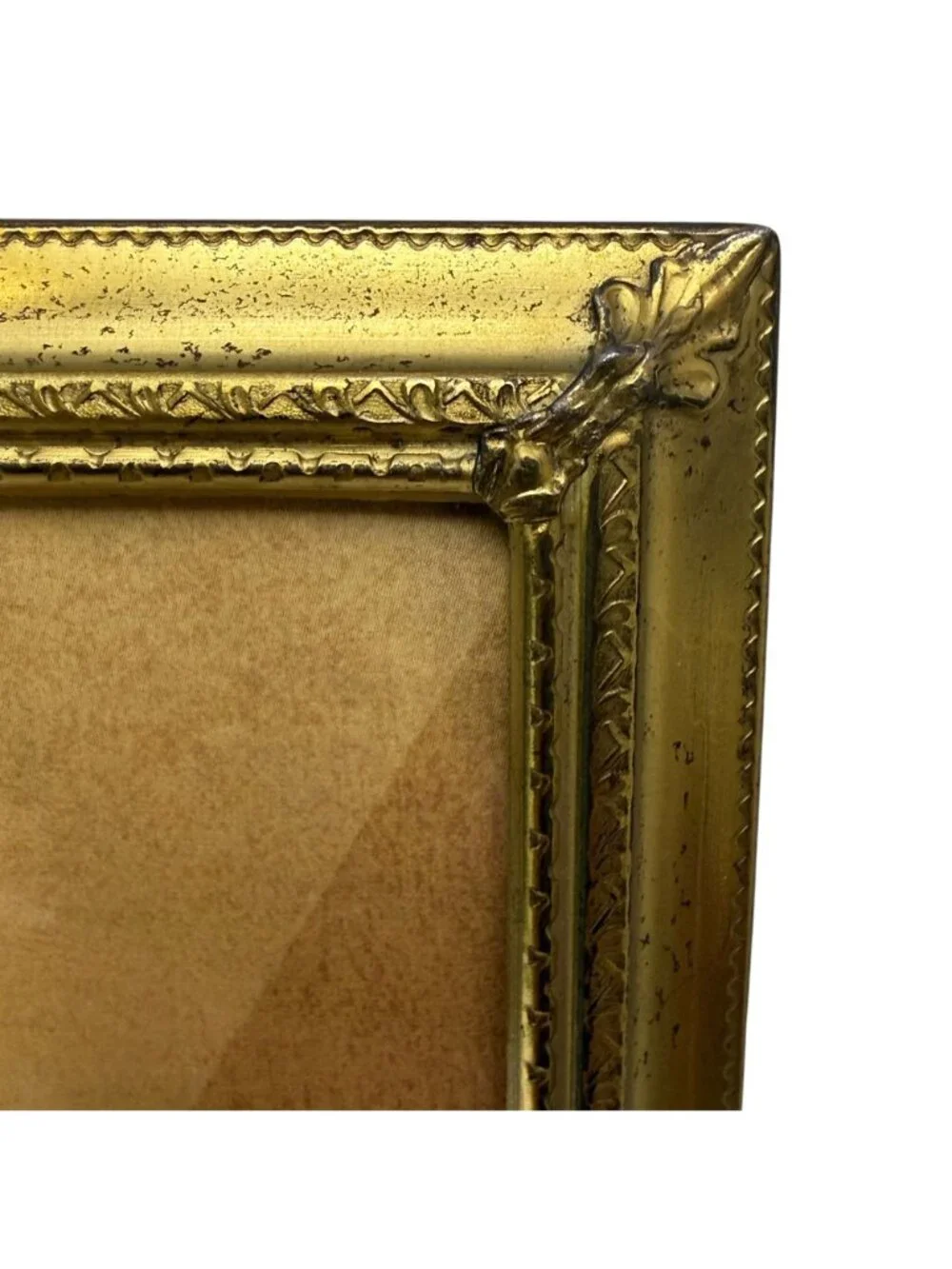 Vintage Gold Metal Picture Frame Tabletop Easel Back 7x10 Photo Regency